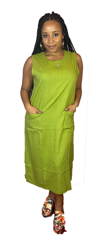 Linen Lime Dress