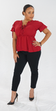 Fire Drill Peplum Top