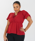 Fire Drill Peplum Top