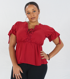 Fire Drill Peplum Top